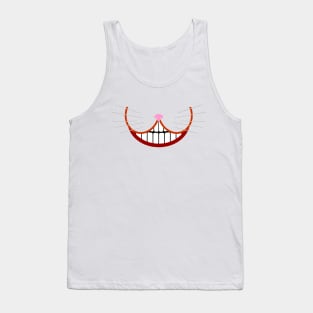 smiley cat face mask - not yellow Tank Top